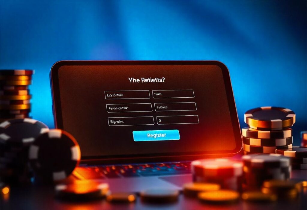 registration page in online casino